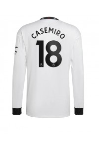 Fotbalové Dres Manchester United Casemiro #18 Venkovní Oblečení 2022-23 Dlouhý Rukáv